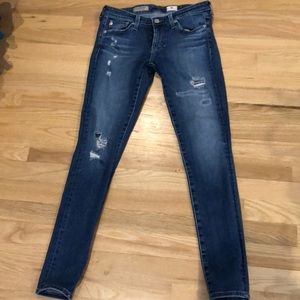 AG legging ankle super skinny 26 ripped Jean